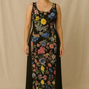 CLUB L SIZE 26 FITTED WITH STRETCH FLORAL DRESS